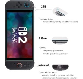 Resim Nintendo Switch 2 Temperli Cam Ekran Koruyucu 2li Paket (Nintendo Switch 2) 