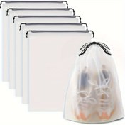 Resim 5 Adet Şeffaf Ayakkabı Torbaları, 39.88cm x 29.97cm, Su Geçirmez & Toz Geçirmez EVA Malzeme - Seyahat & Paketleme için İdeal, Erkekler & Kadınlar için Taşınabilir Depolama Çözümü, Ayakkabı Depolama Düzenleyici 