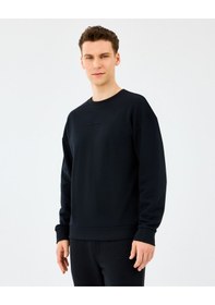 Resim Skechers M Essential Crewneck Sweatshirt Erkek Siyah Sweatshirt S2610015-3817 Siyah 