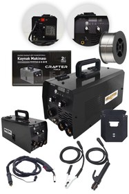 Resim CRAFTERTOOLS Germany 300 Amper Mma-tıg-mıg 3 Fonksiyonlu Invertör Ve Gazsız Gazaltı Kaynak Makinesi M300 