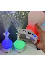 Resim PREPARE Bluetooth Hoparlör Vazo Tasarımlı Püsgüllü Kumandalı 17 Çeşit Rengarenk RGB Ledli 