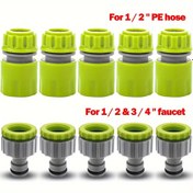 Resim 10 adet/5 set Hortum Hızlı Bağlayıcı 3/4 ve 1/2 İnç Araba Yıkama Hortumu Su Musluğu Konik Bağlayıcı Musluk Adaptörü Araba Yıkama için 