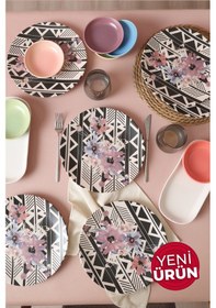 Resim Keramika Leylak Çeyiz Seti 14 Parça 6 Kişilik 18231 Çok Renkli 