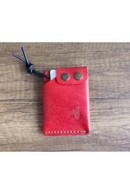 Resim Sumerian Leather Craft Pueblo Deri Kartlık Dikey Kırmızı Kırmızı 