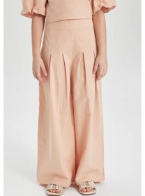 Resim Defacto C0448a8 Ss Wide Leg Geniş Paça Pamuklu Pantolon C0448A8-R5012 Somon 