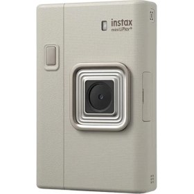 Resim Fujifilm Instax Mini Liplay Plus Sand Beige Fotoğraf Makinesi, 20'li Film Çanta ve Kıskaç Hediye Seti 