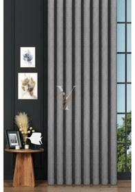 Resim Petek Fon Perde V-1030 Gri Gri 