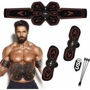 Resim Akıllı Fitness Karın Kası Yaması Ems Fitness Cihazı Ev Kas Eğitimi Masaj Aleti (Yurt Dışından) 