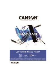 Resim Canson Graduate Lettering Mixed Media Marker Pad 200g 20 Yaprak A4 