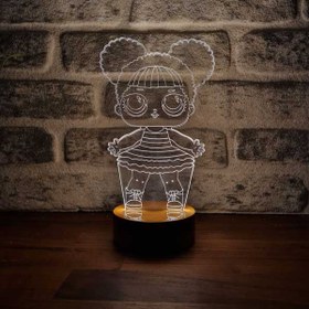 Resim Lol Bebek Figürlü Dekoratif Hediye Led Masa Lambası | BYLAMP 