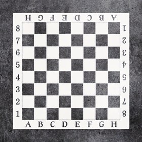 Resim Ekstra Büyük Satranç Tahtası Şablonu - 11.8x11.8 İnç (30x30cm) - Ağır Hizmet Tipi Vinil Oyun Tahtası & Damalar, Numaralı Satırlar & Sütunlar - Ev, Ofis için 