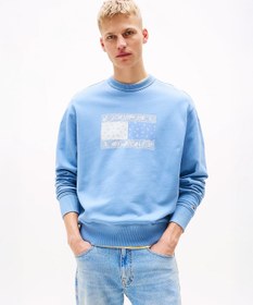 Resim Tommy Hilfiger Paisley Logo Relaxed Sweatshirt 