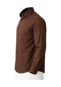 Resim Lugon Uzun Kol Regular Fit Erkek Gömlek - 7528 Kahverengi 