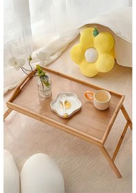 Resim Katlanabilir Bambu Keyif Tepsisi Bambu 