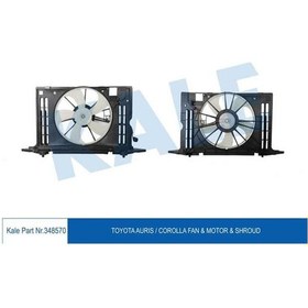 Resim KALE OTO Radyatör 348570 Radyatör Fanı Komple Davlumbaz - Motor Corolla Uyumlu Â€“ Auris 1.33 Â€“ 1.4 Â€“ 1.6 Vvt I 07- 16361-22100 