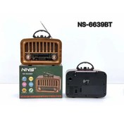 Resim NNS Ns-6639BT Taşınabilir Nostaljik Radyo Bluetooth Speaker Usb+Tf card+Aux 