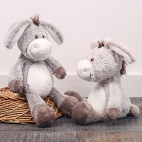 Resim Sevimli Peluş Eşek Bebek, Karışık Renk, Kumaş Oyuncak, Aile, Arkadaşlar, Kız Arkadaşlar İçin Rahat Doğum Günü Hediyesi, Tatil Dekorasyonu, Seyahat Aksesuarı 