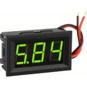 Resim Meridiangoods 1 Adet Dc 5-120v Mini Voltmetre 0.56" Led Ekran Yeşil Voltmetre Araç Motor Göstergesi 