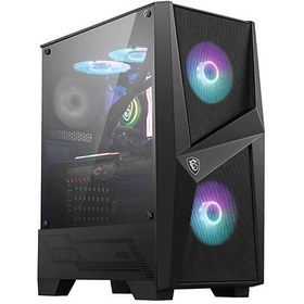 Resim MSI MAG FORGE 100R 2xUSB 3.2 Temperli Cam RGB ATX Mid Tower Kasa 