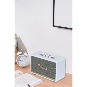 Resim Torima Bluetooth Hoparlör Nostaljik Kablosuz Speaker D35 Beyaz 