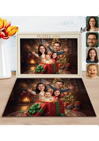 Resim Bk Gift Kişiye Özel Aile Yılbaşı Karikatür Tasarımlı 1000 Parça Profesyonel Puzzle-8, 1000 Puzzle, Yeni Yıl Hediyesi, Yılbaşı Hediyesi Kobitmeyencom35 