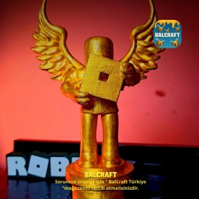 Resim BalCraft Türkiye Robloxy Bloxy Altın Renkli Hediyelik Ödül Kupası Çocuk Karne Hediyesi 