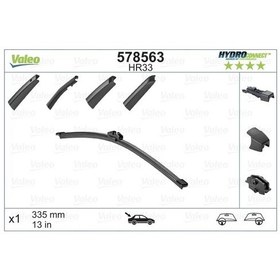 Resim VALEO 578563 Silecek Supurgesi Arka Muz Tip 340Mm Hr33 (Hydroconnect Coklu Baglanti) / (X1) 61622588277 (WC984588) 