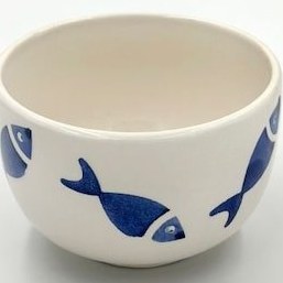 Resim 2 Li Lacivert Balık Çerezlik Kase 