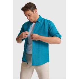 Resim U.s. Polo Assn. Erkek Petrol Gömlek Desenli 50319065-VR102 