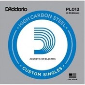 Resim D'Addario PL012 Plain Steel Tek Elektro Gitar Teli (12) 