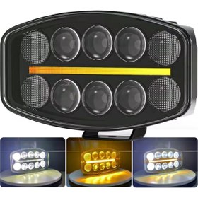 Resim ASTRA LED 10'' Beyaz Turuncu LED Spot Projektör + Drl Tır Kamyon Off Road 12-24VOLT Çalışma Lambası 
