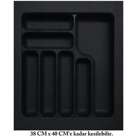 Resim Starax 44 Cm - 49 Cm Çekmece İçi Kaşıklık Antrasit 