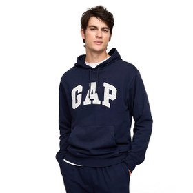 Resim GAP Logo Fransız Havlu Kumaş Erkek Lacivert Günlük Stil Eşofman Üstü 868453007 