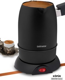 Resim GoldMaster Köpük Siyah Çift Ağızlı Elektrikli Cezve 