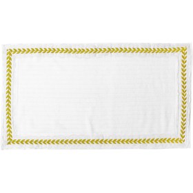 Resim Altın Yaprak İşlemeli Pamuk Ayak Havlusu 