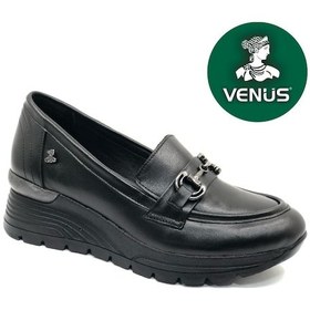 Resim Venüs Hidra Hakiki Deri Ortopedik Oxford Kadın Aır-flow Taban Klasik Ayakkabı Siyah 