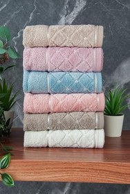 Resim Jakarlı%100 Pamuklu 6'lı Lüks Kutulu Çeyizlik Mutfak Havlusu 30X50-00743 