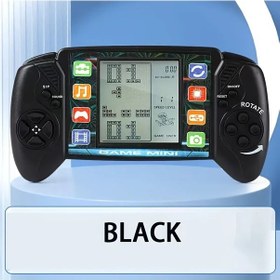 Resim Elmpaly Siyah Retro Tarzı Taşınabilir El Oyun Konsolu Büyük Ekran 