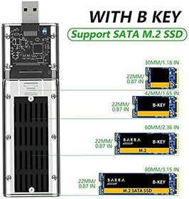 Resim Harici M.2 NGFF SSD Muhafaza Yüksek Hızlı USB3.0 Gen1 5Gb/S Şeffaf SSD Sabit Disk Durumda PC 