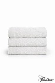 Resim Pamuklu Ayak Havlusu | 3’lü Paket | Havlu Paspas Seti | Banyo Paspası | Ayak Havlusu | Otel Serisi | 50x70 cm - Kahverengi 