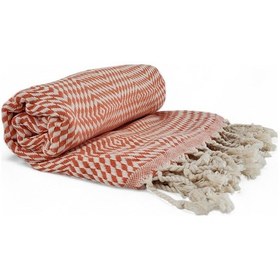 Resim Peştemal Sık Dokuma Günbatımı Turuncu Turuncu 