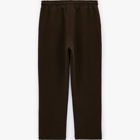 Resim Koton Regular Fit Pamuklu Dikiş Detaylı Cepli Beli Bağcıklı Lastikli Eşofman Altı Kahverengi 6sam40029mk Kahverengi 