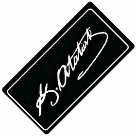 Resim Atatürk İmzası Yazılı Sök-tak-pratik Vantuzlu Yeni Nesil Dekor Pl 