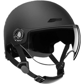 Resim Symbee Airron Şans Serisi Unisex Elektrikli Motosiklet Kaskı - Siyah, Enerji Tasarruflu 