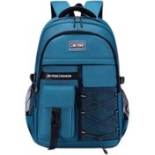 Resim Maxaccess Blue Okul Sırt Çantası Dayanıklı Hafif Çok Bölmeli Ayarlanabilir Askılar Ön Cep Mavi 