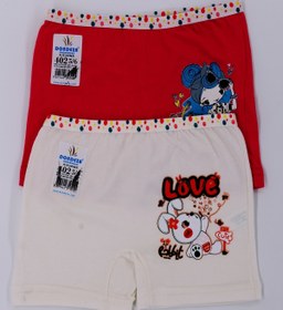 Resim Dondeza Kız Çocuk Baskılı Likralı Ikili Boxer 