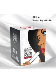 Resim One Nation 360er Premium Nargile Kömürü 1 Kg - Yarım Ay Kömür - Elma Dilim Kömür 