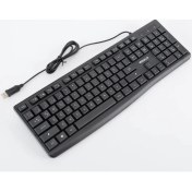 Resim Wozlo WZ-803 Yumuşak Tuşlu USB Klavye - Siyah - Fiber Doku 