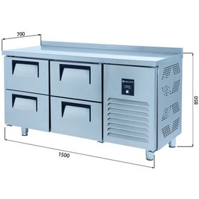 Resim Galleyz Tezgah Tip Buzdolabı - 4 Çekmeceli - 150x70x85 Cm 