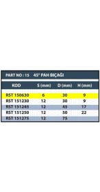Resim Resiste 6xD:30 45º Rulmanlı Pah Bıçağı 